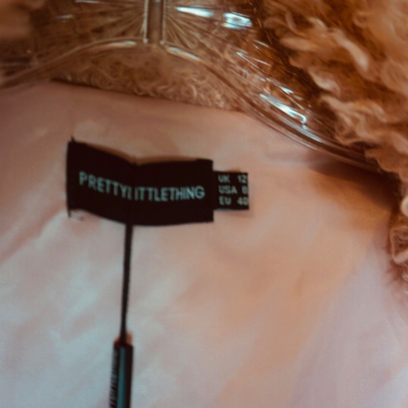 PrettyLittleThing Pink Teddy Coat - Picture 6 of 8